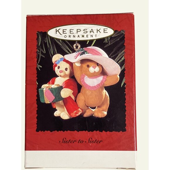 Hallmark 1996 Sister To Sister Keepsake Ornament By Joyce Lyle - Picture 2 of 9